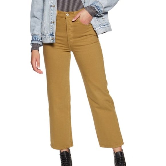 Levi's Denim - LEVI'S Ribcage Straight Ankle Brown Tan Jeans NWT